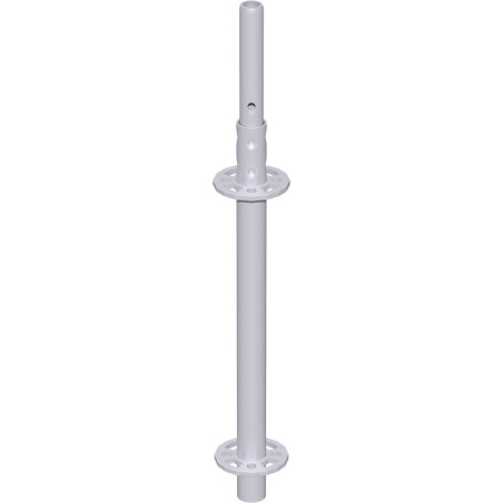 METRIQUE - Montant vertical de départ en acier avec raccord de tube embouti 0.66 m