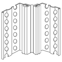 Profilé de dilatation parasismique jonc - blanc - 300 cm de long