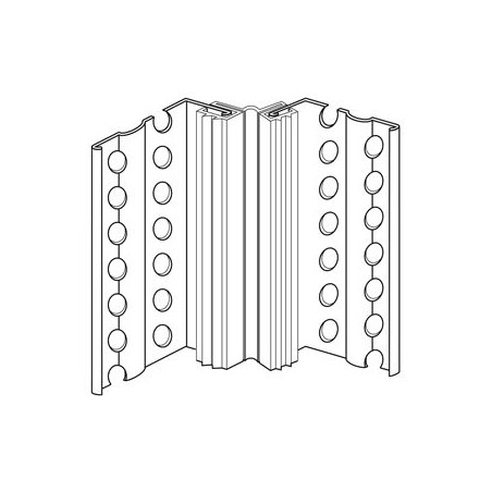 Profilé de dilatation parasismique jonc - blanc - 300 cm de long