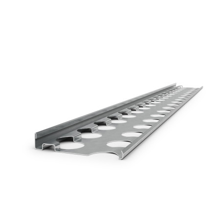 Profilé d'arrêt d'enduit - 9 x 50 mm - 250 cm de long