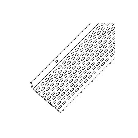 Profilé ventilation perforé - PVC - 30 x 30 mm - blanc - 250 cm de long