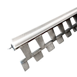 Cornière perforée avec jonc PVC fin - blanc - 40 x 40 mm - 250 cm de long 