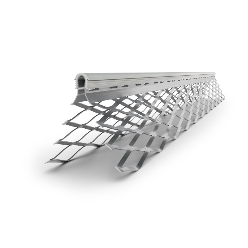 Cornière déployée avec jonc PVC - beige - 50 x 50 mm - 200 cm de long 