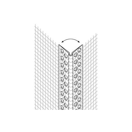 Cornière entoilée PVC flexible - 8 x 12 cm - 250 cm de long 