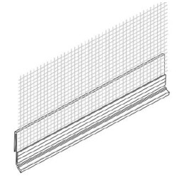 Profilé de repère d'épaisseur avec treillis à épingler - épaisseur d'enduit 6 mm 