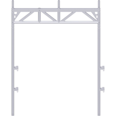 Alfix - Cadre passage piétons en acier 2.20 x 1.57 m en 3 parties