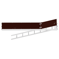 ALBLITZ - Plancher alu/bois avec trappe et échelle 2.57 x 0.60 m - 3 crochets Type L