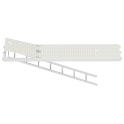 ALBLITZ - Plancher tout alu avec trappe et échelle 2.57 x 0.60 m - 3 crochets Type L 