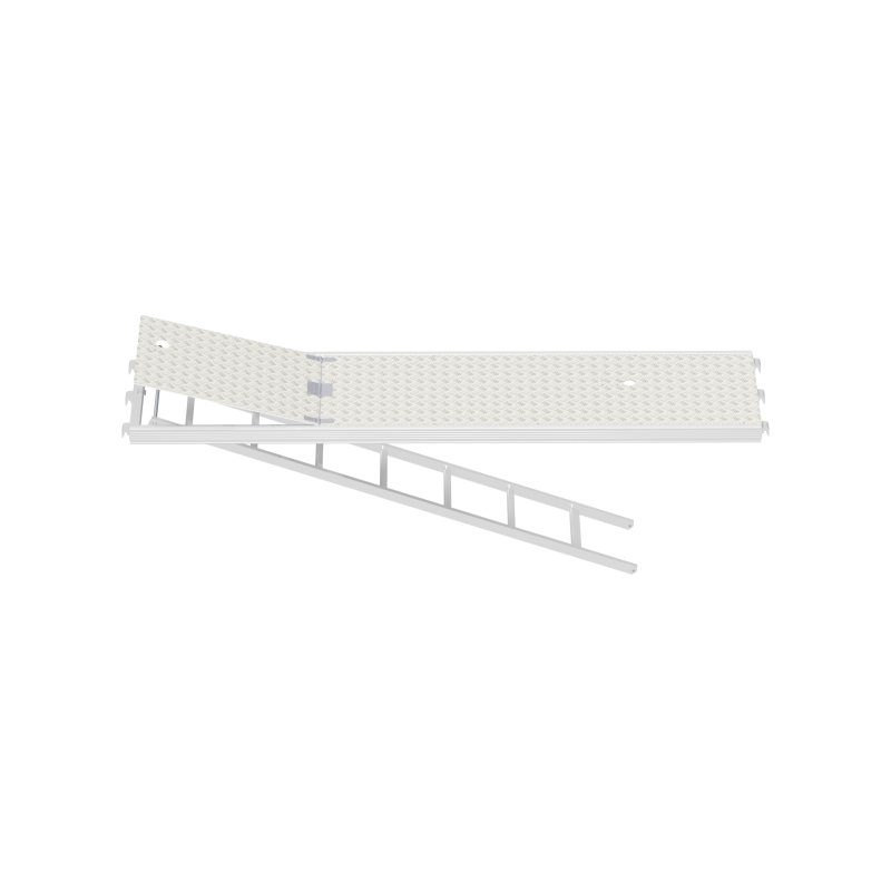 ALBLITZ - Plancher tout alu avec trappe et échelle 2.57 x 0.60 m - 3 crochets Type L 