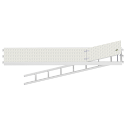 ALBLITZ - Plancher tout alu avec trappe et échelle 2.57 x 0.60 m - 3 crochets Type L 