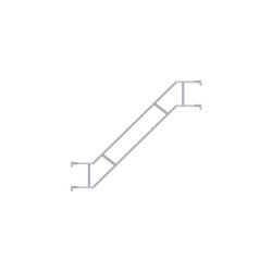 Alfix - Double garde-corps volée d'escalier en acier 2.07 x 1.50 m