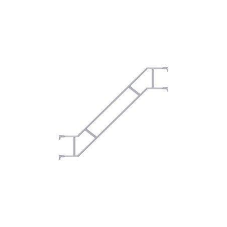 Alfix - Double garde-corps volée d'escalier en acier 2.07 x 1.50 m