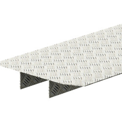 MULTI - Recouvrement fente pour double montant en aluminium 1.09 x 0.40 m