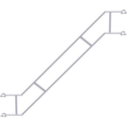 MULTI - Double garde-corps d'escalier en acier 2.57 x 2.00 m