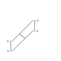 MULTI - Double garde-corps d'escalier en acier 1.40 x 1.00 m