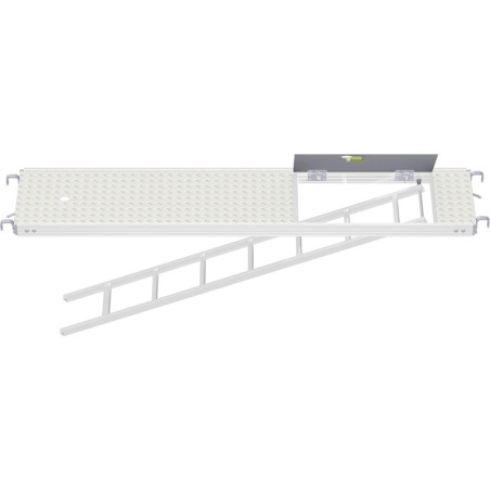 METRIQUE - Plancher tout alu RE avec trappe décalée et échelle 2.50 x 0.60 m