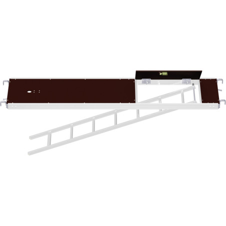 METRIQUE - Plancher alu/bois RE avec trappe décalée et échelle 2.50 x 0.60 m