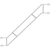 METRIQUE - Double garde-corps d'escalier en acier 2.50 x 2.00 m