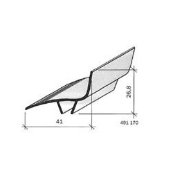 Couvre-joint pvc - angle - 50 mm - beige