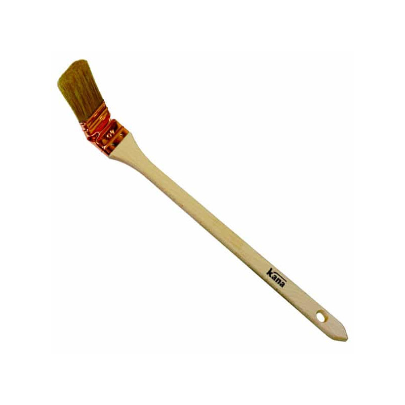 Brosse Radiateur Soies Blanches Virole Cuivrée 60 mm