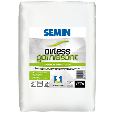 Enduit Airless Garnissant en seau - 25 kg - 33 seaux/palette