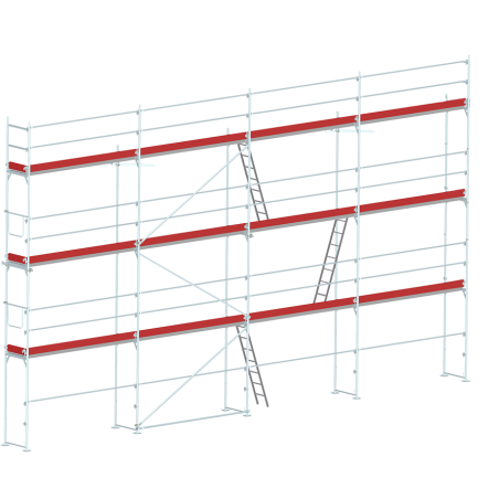 Lot d'échafaudage de façade ~ 100 m²