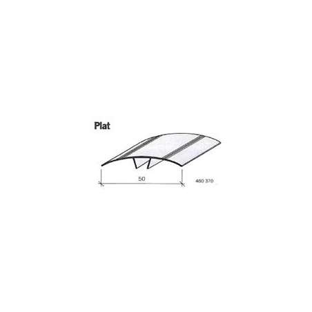 Couvre-joint aluminium - plat - 50 mm 