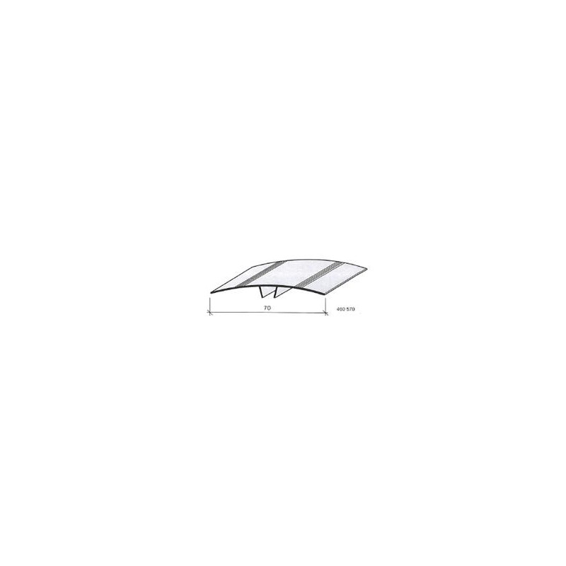 Couvre-joint aluminium - plat - 70 mm