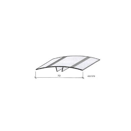 Couvre-joint aluminium - plat - 70 mm