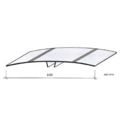 Couvre-joint aluminium - plat - 100 mm