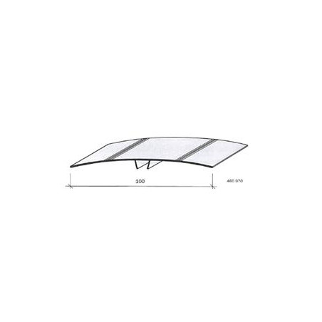 Couvre-joint aluminium - plat - 100 mm