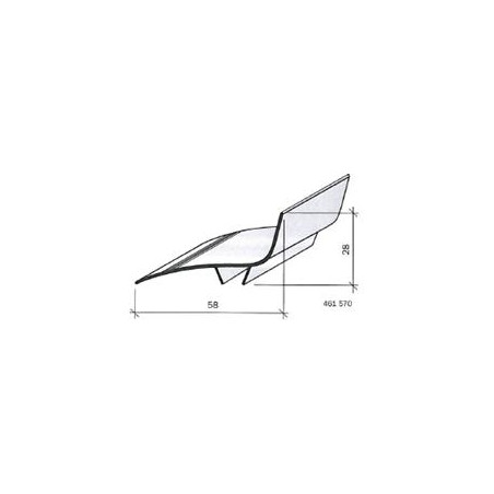 Couvre-joint aluminium - angle - 70 mm 