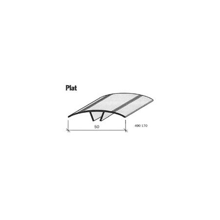 Couvre-joint pvc - plat - 50 mm 