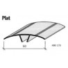 Couvre-joint pvc - plat - 50 mm 