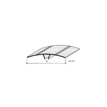 Couvre-joint pvc - plat - 70 mm 