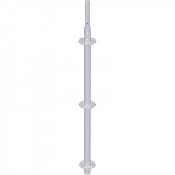 METRIQUE - Montant vertical de départ en acier avec raccord de tube embouti 1.16 m