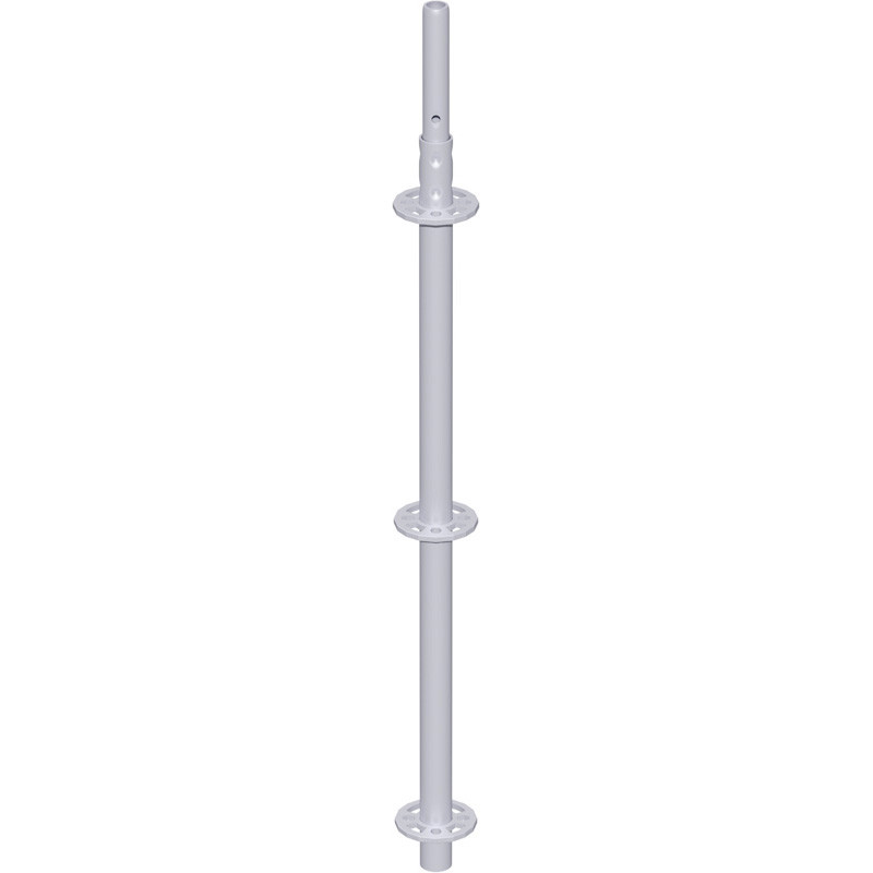 METRIQUE - Montant vertical de départ en acier avec raccord de tube embouti 1.16 m