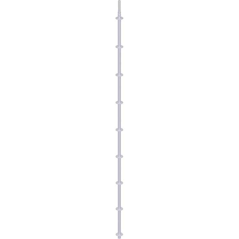 METRIQUE - Montant vertical de départ en acier avec raccord de tube embouti 4.16 m