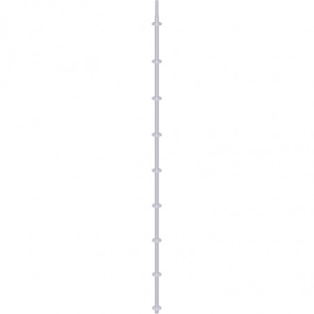 METRIQUE - Montant vertical de départ en acier avec raccord de tube embouti 4.16 m