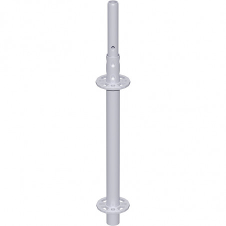 METRIQUE - Montant vertical de départ en acier avec raccord de tube embouti 0.66 m