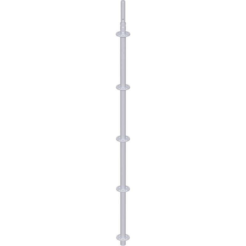 METRIQUE - Montant vertical de départ en acier avec raccord de tube embouti 2.16 m