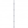 METRIQUE - Montant vertical de départ en acier avec raccord de tube embouti 2.16 m