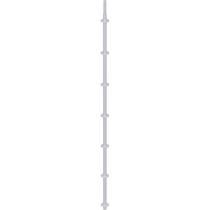 METRIQUE - Montant vertical de départ en acier avec raccord de tube embouti 3.16 m