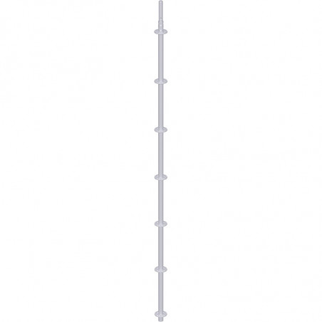 METRIQUE - Montant vertical de départ en acier avec raccord de tube embouti 3.16 m