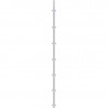 METRIQUE - Montant vertical de départ en acier avec raccord de tube embouti 3.16 m
