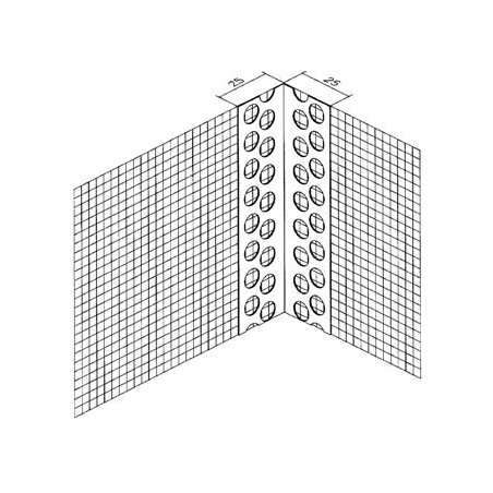 Cornière entoilée ALU - 10 x 15 cm - 250 cm de longueur