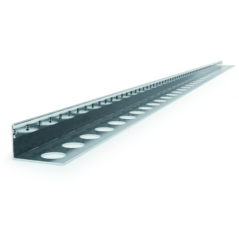 Profilé d'arrêt pour plaque de plâtre de 15 mm - 250 cm long 