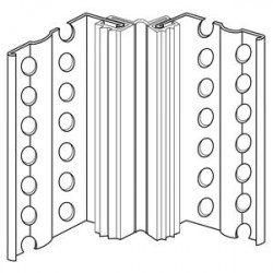 Profilé de dilatation parasismique jonc - blanc - 300 cm de long