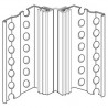 Profilé de dilatation parasismique jonc - blanc - 300 cm de long