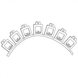 Cornière perforée pour arrondi avec jonc PVC - 40 x 40 mm - 250 cm de long - blanc
